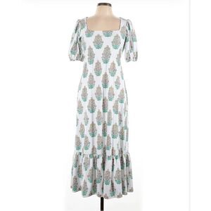 Smith & Quinn maxi dress floral Sz S white/pink/green